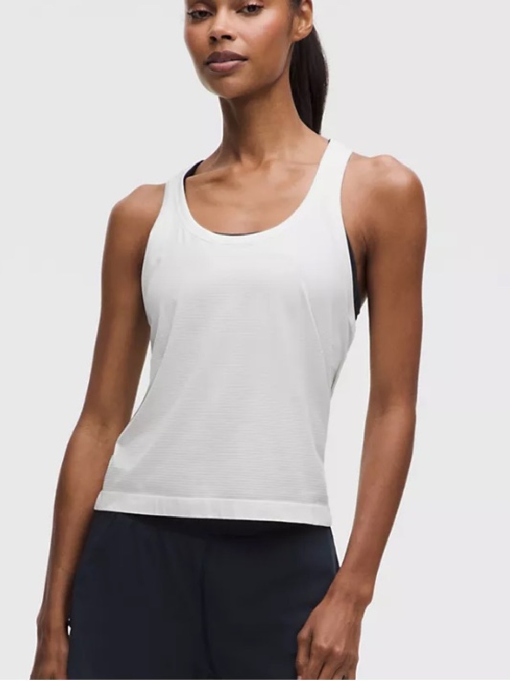 lululemon athletica White Swiftly Tech Racerback Tank Top 2.0 Waist Length Gym 4